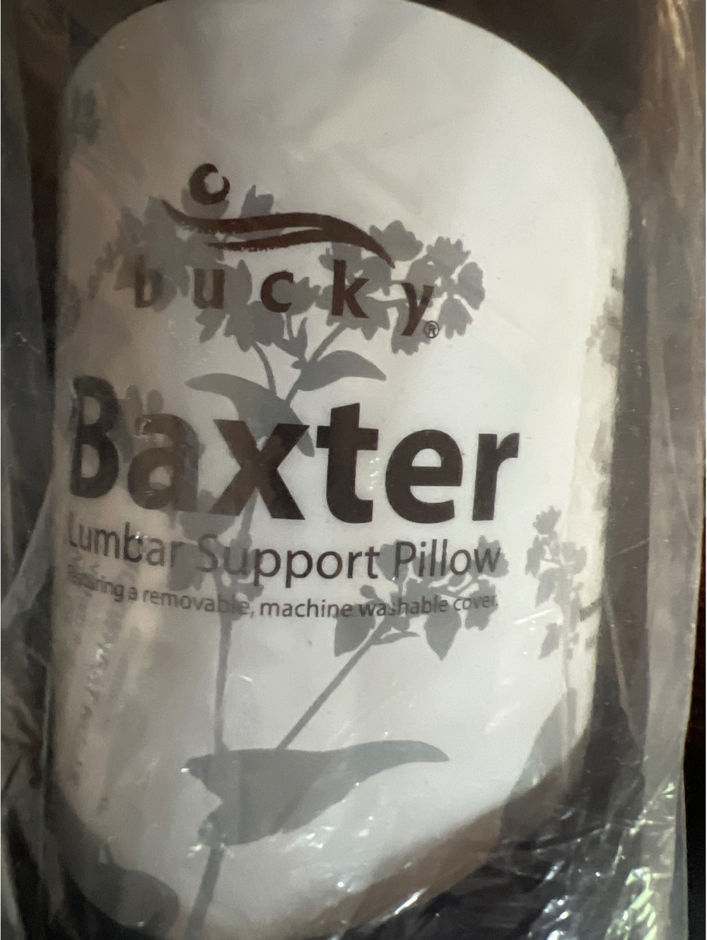 Bucky Baxter Lumbar Support Pillow with Removable Machine Washable Cover
